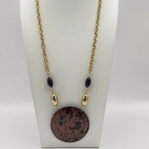Vintage Bronze and Gold Tone Necklace